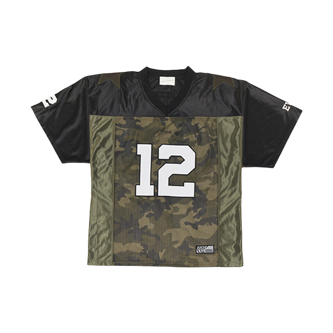 2000아카이브스 풋볼 티셔츠 블랙 카모