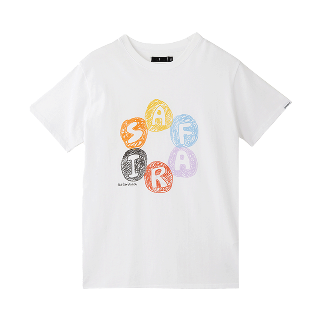 사파리스팟 우먼 1/2 두들 패드 티 화이트(Safarispot Women 1/2 Doodle Pad Tee White) - 1