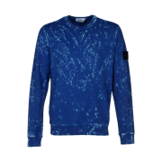 Stone Island 61538 Off-Dye Treatment Crewneck Sweatshirt Bluette - 22SS