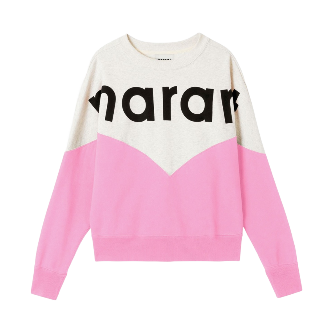 (W) 이자벨 마랑 휴스턴 투톤 마랑 스웨트셔츠 푸시아 블랙 - 23SS((W) Isabel Marant Houston Two Tone Marant Sweatshirt Fuchsia Black - 23SS) - 1