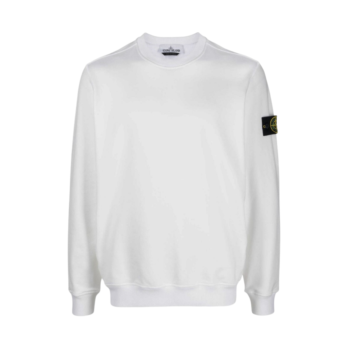 스톤 아일랜드 63547 코튼 나일론 플리스 스웨트셔츠 화이트 - 21FW(Stone Island 63547 Cotton Nylon Fleece Sweatshirt White - 21FW) - 1