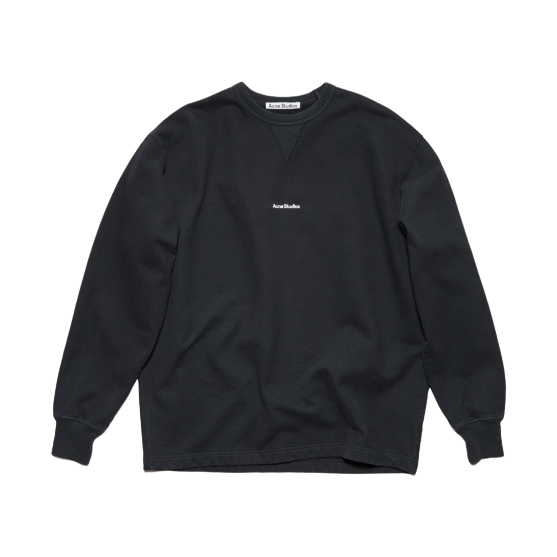 BI0138-900 Acne Studios Logo Crewneck Sweater Black