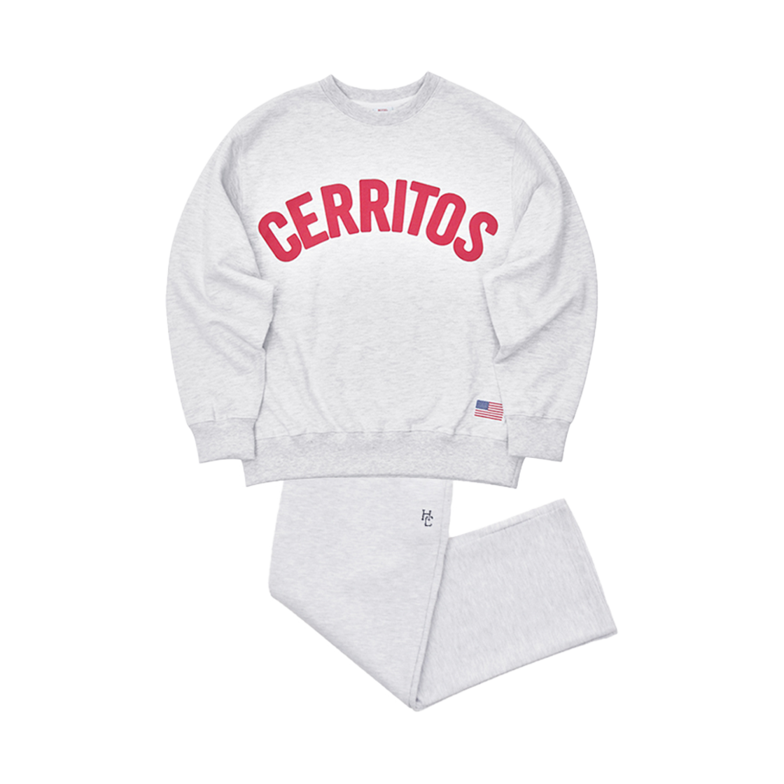 CRBTM1255U7_MG Hotel Cerritos Cerritos Sweat Wide Set-Up MelangeGray