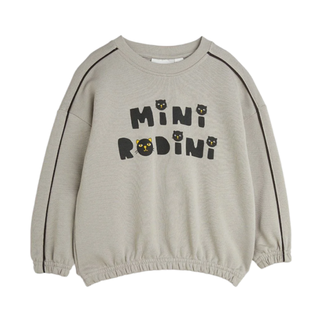 (키즈) 미니 로디니 캣츠 스웨트셔츠 그레이((Kids) Mini Rodini Cats Sweatshirt Grey) - 1