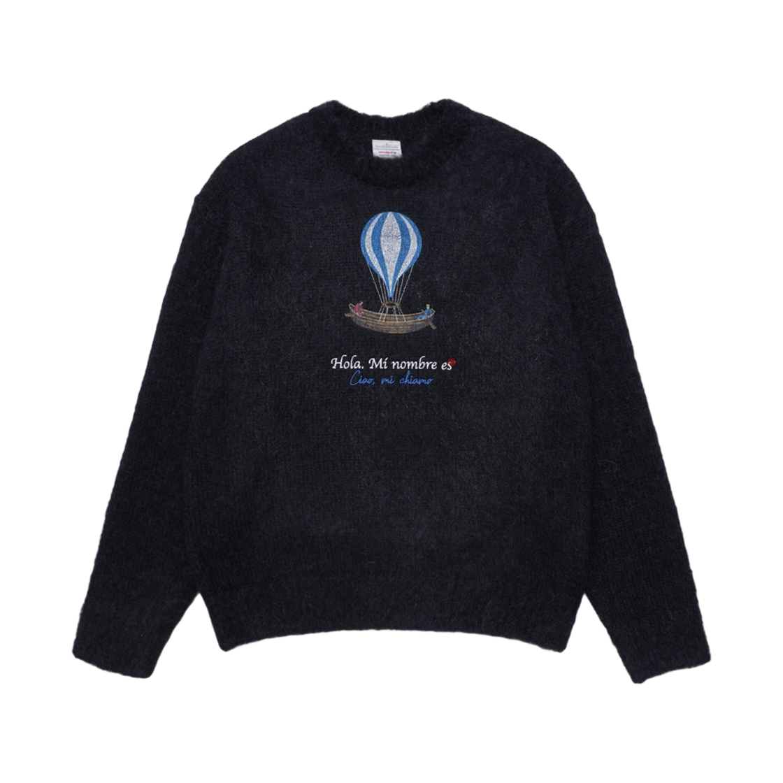 에스티유 에드 벌룬 모헤어 니트 블랙