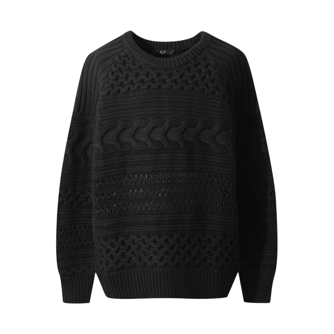 IRWBW24067BKX Iro Fostinspe Alpaca Blend Cable Knit Sweater Black