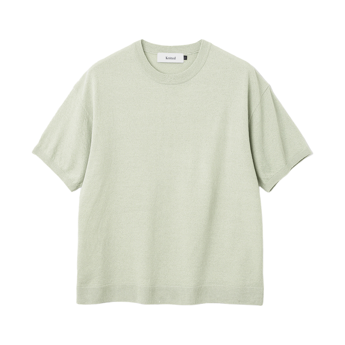 니티드 쿨 썸머 에센셜 라운드 반팔 니트티 라이트 민트
