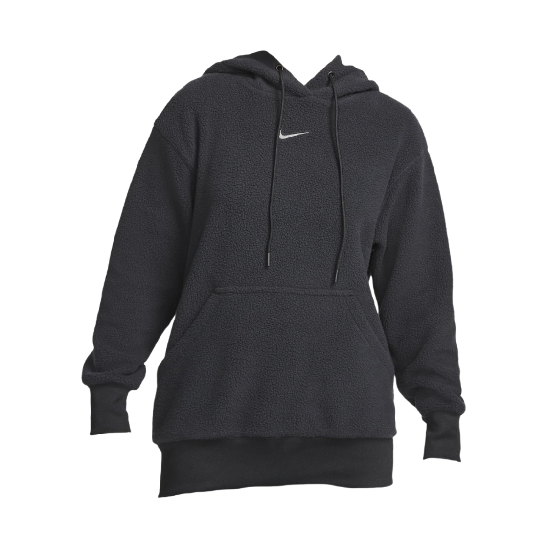 DQ6840-010 (W) Nike NSW Plush Pullover Hoodie Black - US/EU - 대표 이미지 #1