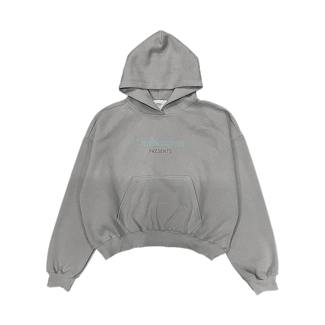 UMCPOCGRSGH Undermycar POC Two Tone Classic Logo Bonded Sweat Hoodie Gray SB GY