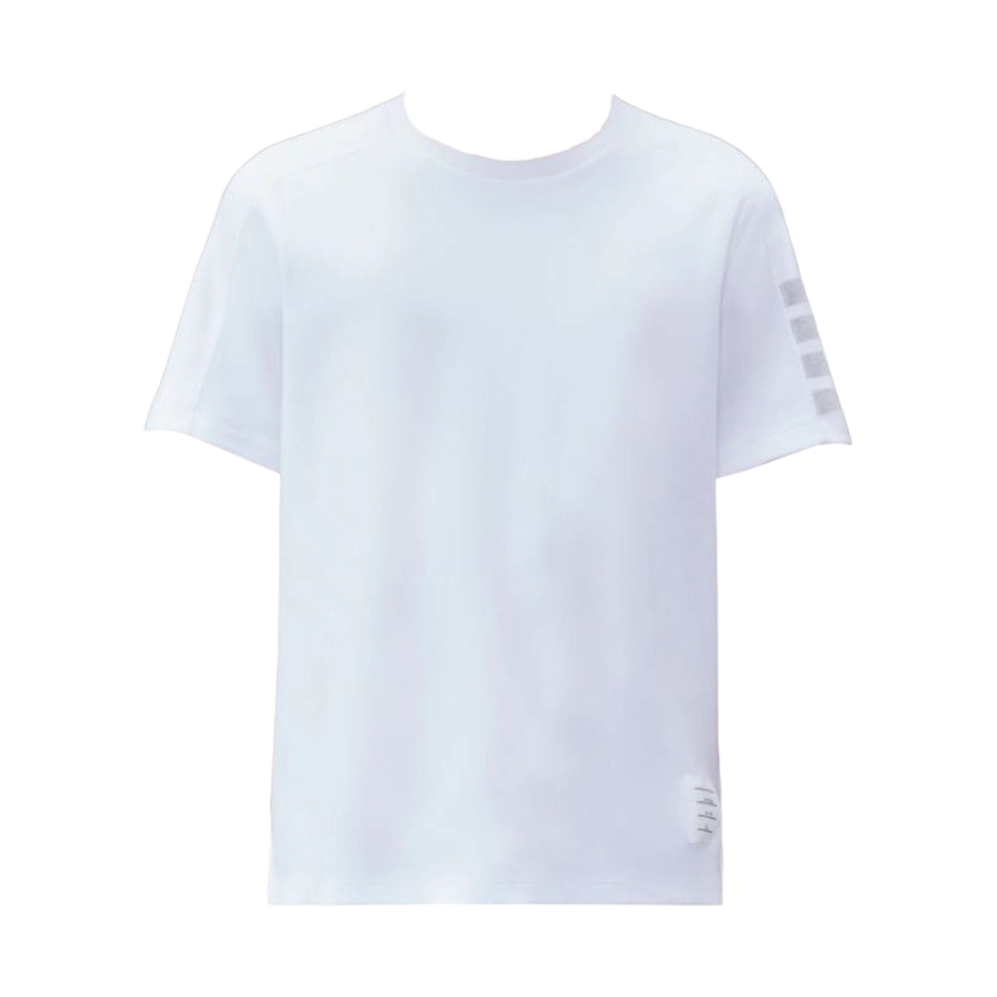 MJS246A-07323-100 Thom Browne Cotton 4-Bar Short Sleeve Striped T-Shirt White