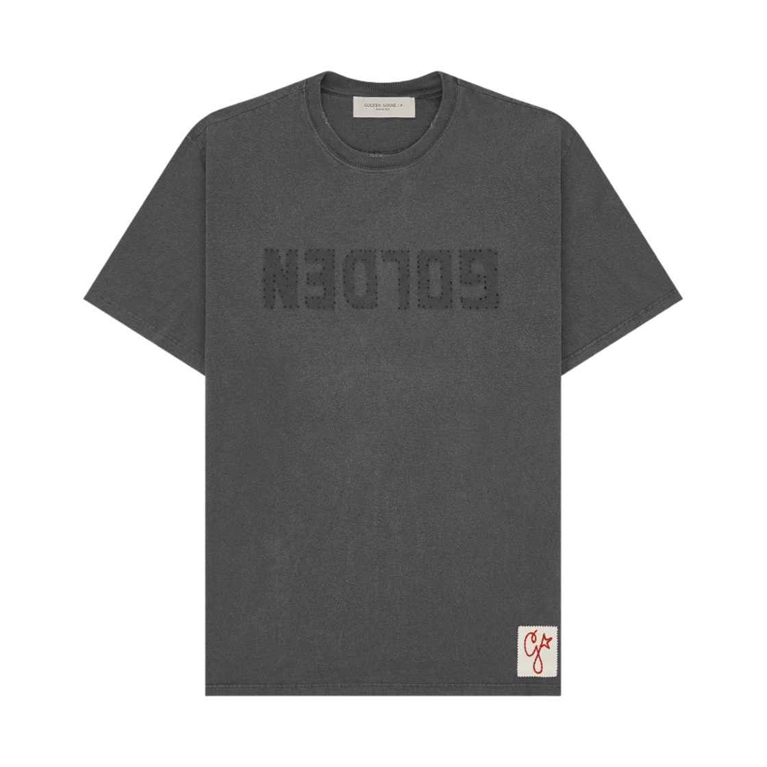 골든구스 디스트레스드 트리트먼트 티셔츠 앤트러사이트 그레이(Golden Goose Distressed Treatment T-Shirt Anthracite Grey)