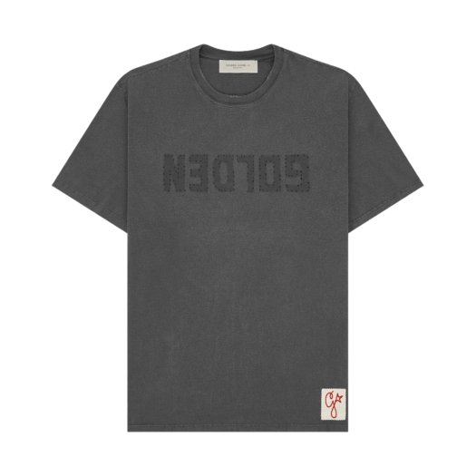 Golden Goose Distressed Treatment T-Shirt Anthracite Grey