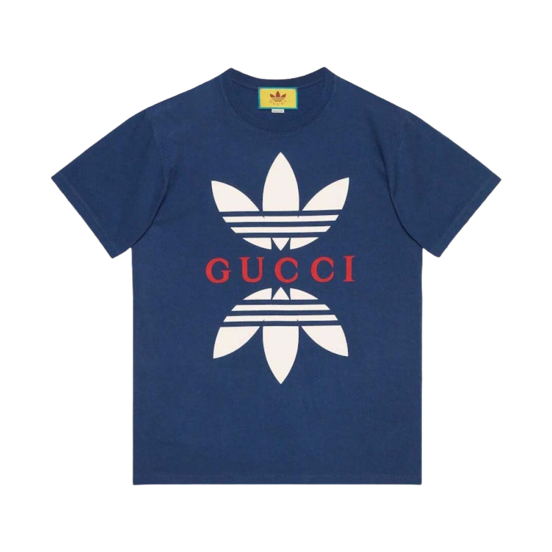 구찌 x 아디다스 코튼 저지 티셔츠 코발트 블루 | Gucci | KREAM