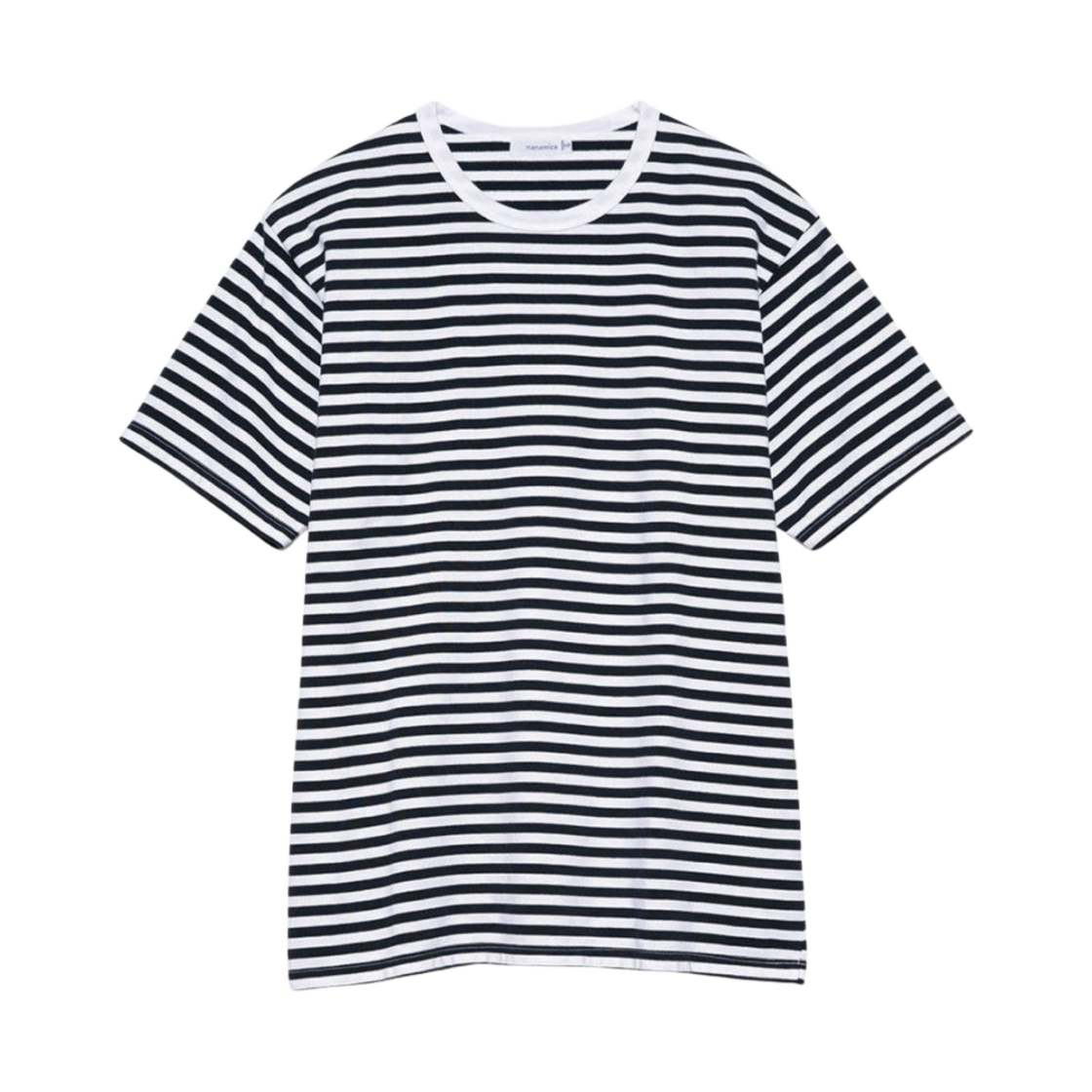 SUHS425 Nanamica Coolmax Stripe Jersey T-Shirt Black White