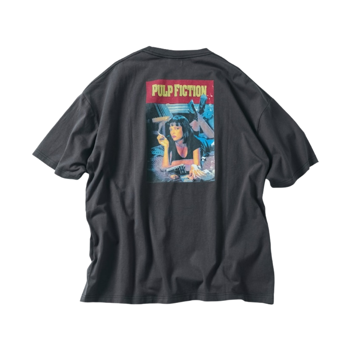 - Freak's Store Pulp Fiction Special Order Big Silhouette Back Print Crew Neck T-Shirt Black