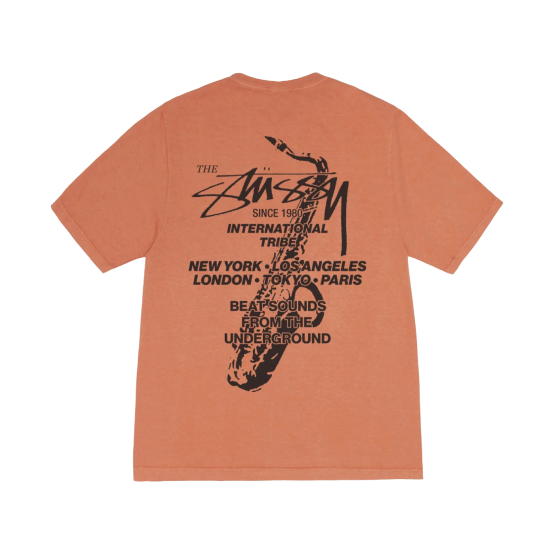 1905060 Stussy Beat Sounds Pigment Dyed T-Shirt Rust