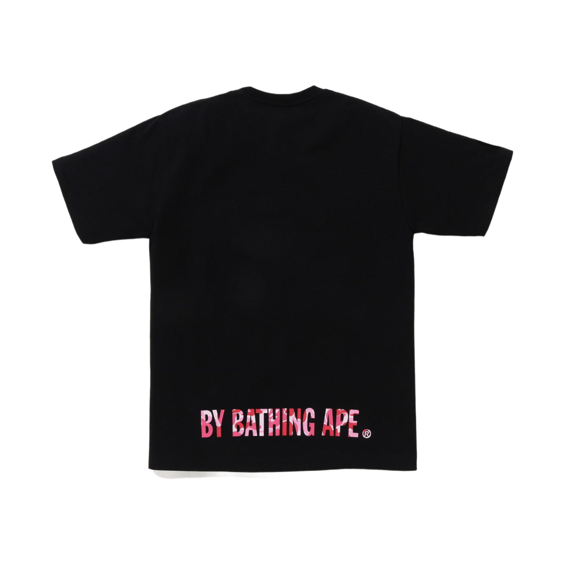 베이프 ABC 카모 에이프 페이스 스타 티셔츠 블랙 핑크