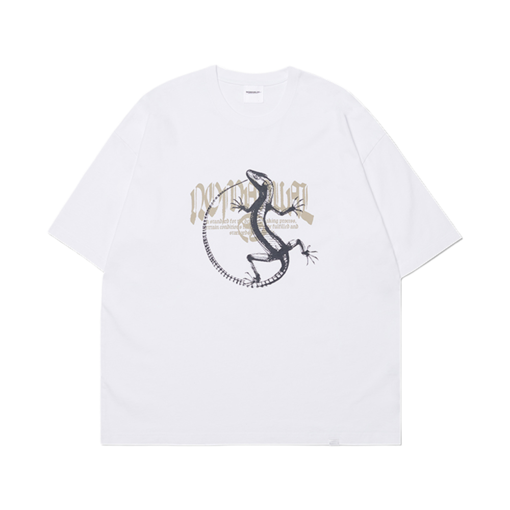 노매뉴얼 리자드 티셔츠 화이트