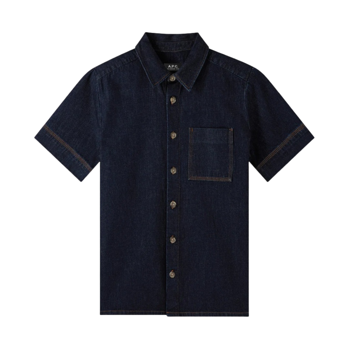 아페쎄 길 숏슬리브 셔츠 스톤워시드 인디고(A.P.C. Gil Short Sleeve Shirt Stonewashed Indigo) - 1