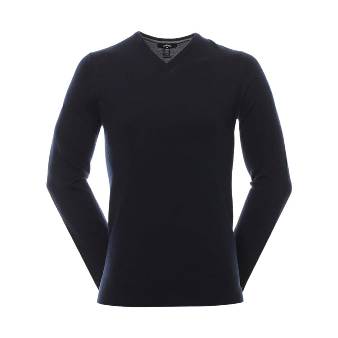 캘러웨이 립드 메리노 브이넥 스웨터 나이트 스카이(Callaway Ribbed Merino V-Neck Sweater Night Sky)