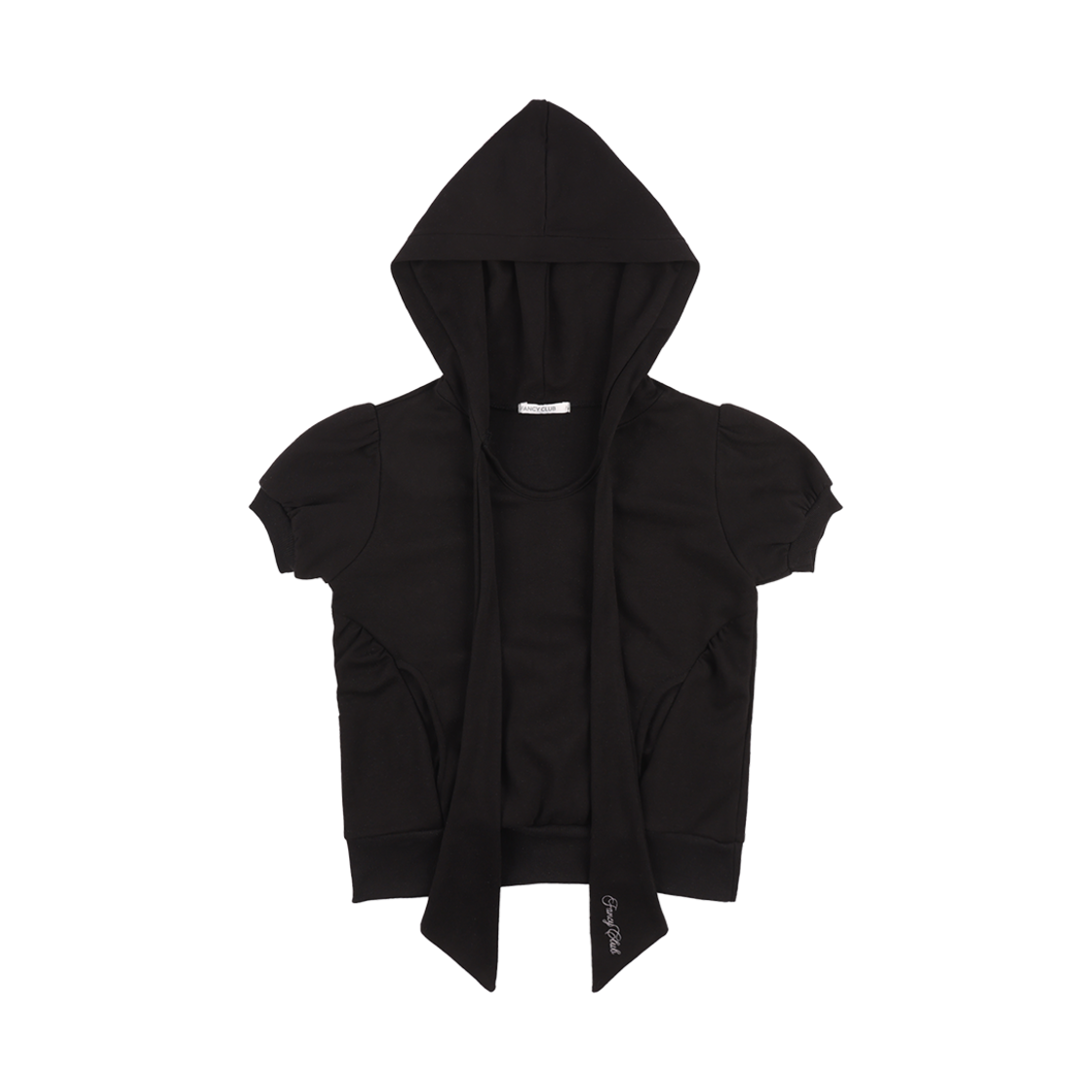 팬시클럽 퍼프 라운드 스카프 후디 블랙 | FANCY CLUB | KREAM