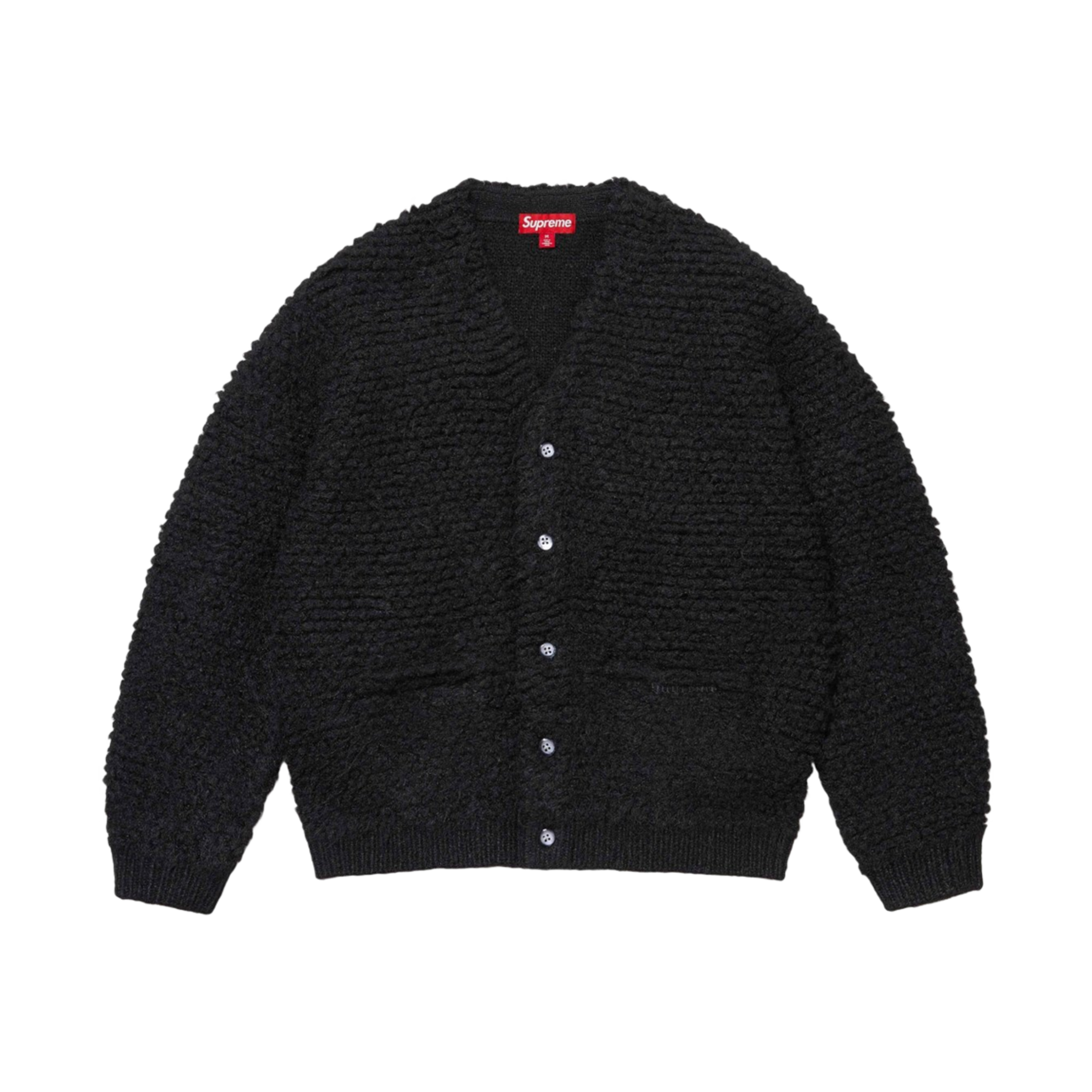 슈프림 텍스쳐드 노티드 가디건 블랙 - 24FW | Supreme | KREAM