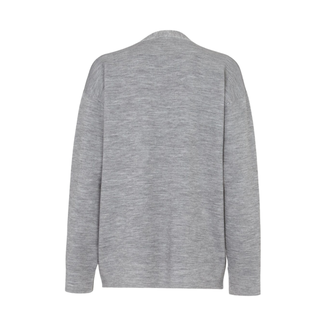 (W) 펜디 울 리버시블 오버사이즈 브이넥 가디건 그레이((W) Fendi Wool Reversible Oversize V-Neck Cardigan Grey) - 2