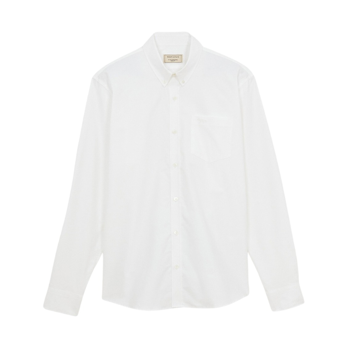 메종 키츠네 폭스 자수 포켓 클래식 셔츠 화이트(Maison Kitsune Fox Embroidery Pocket Classic Shirt White) - 1