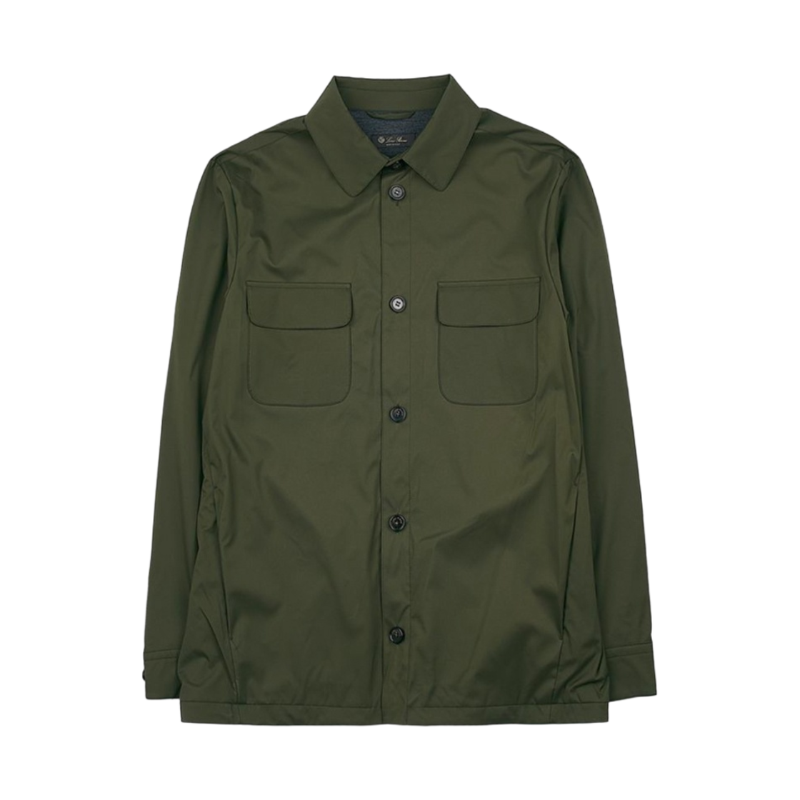 FAL3621-5715 Loro Piana Technical Fabric Storm System Overshirt Tea Leaf