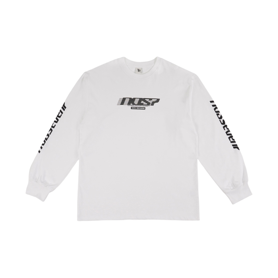 NOS7 레이싱 롱슬리브 티셔츠 화이트(NOS7 Racing L/S T-Shirt White)