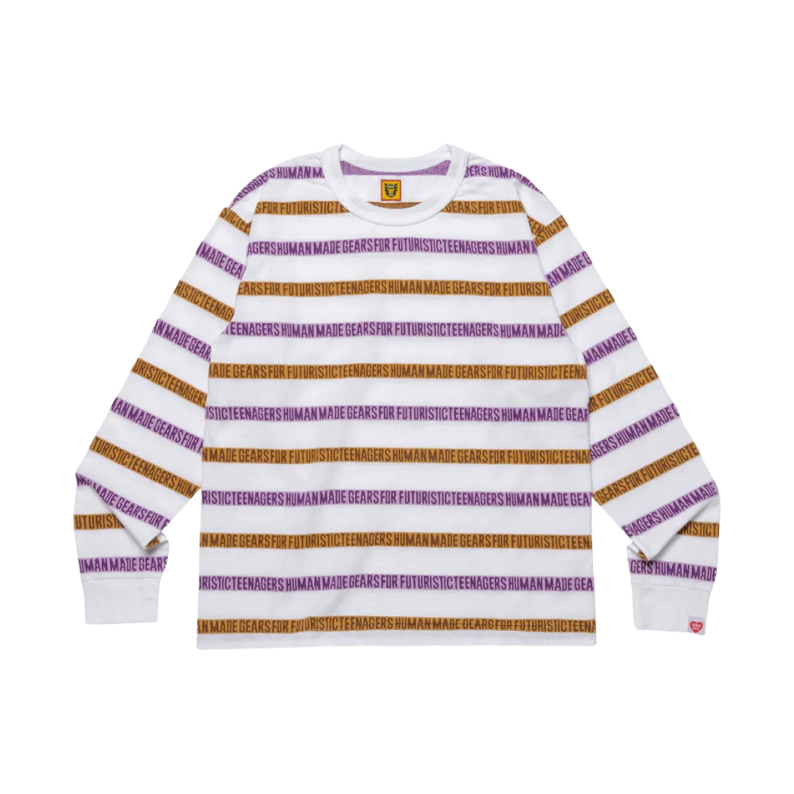 HM26CS015 Human Made Jacquard L/S T-Shirt White