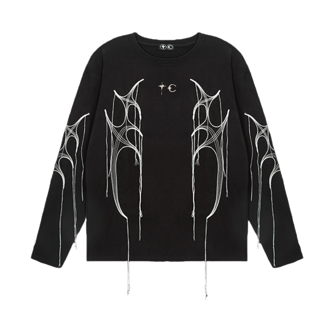 떠그 클럽 트라이벌 트리 슬리브 블랙 화이트(Thug Club Tribal Tree Sleeve Black White)