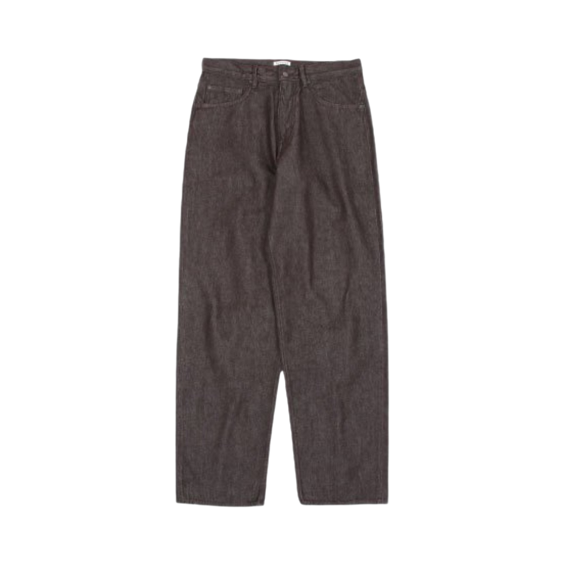 A00P03DM Auralee Hard Twist Denim Wide Pants Brown - 22AW