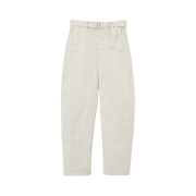 Lemaire Snowy Heavy Denim Twisted Belted Pants Denim Snow Oat