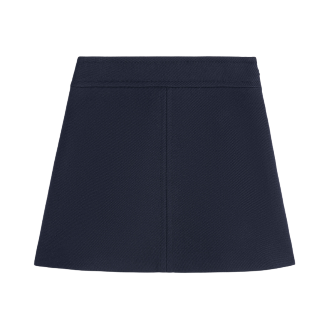 2J821383Z-33NK (W) Celine Trapeze Mini Skirt in Double Faced Wool Tricotine Ink