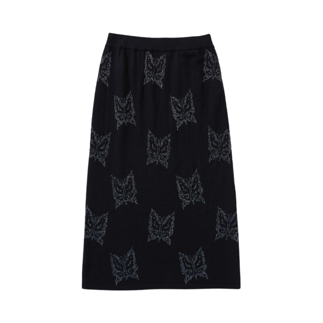GY21MS01BK00 Gyeong Metallic Logo Knit Skirt Black