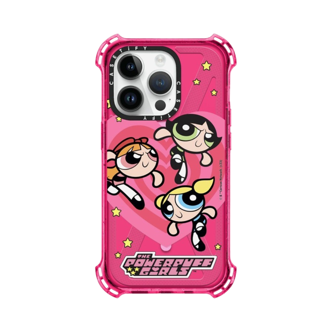 케이스티파이 x 파워퍼프걸 아이폰 하트 바운스 케이스 반투명 버블검(Casetify x The Powerpuff Girls iPhone Heart Bounce Case Sheer Bubblegum) - 1