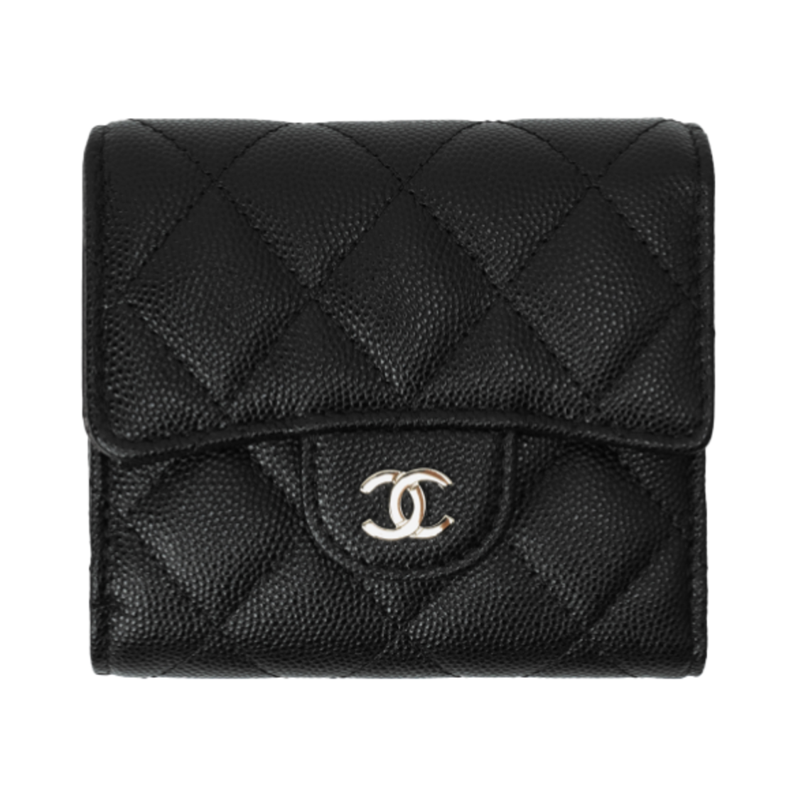 샤넬 클래식 스몰 플랩 지갑 그레인드 카프스킨 & 골드 메탈 블랙(Chanel Small Classic Flap Wallet Grained Calfskin & Gold Black) - 1
