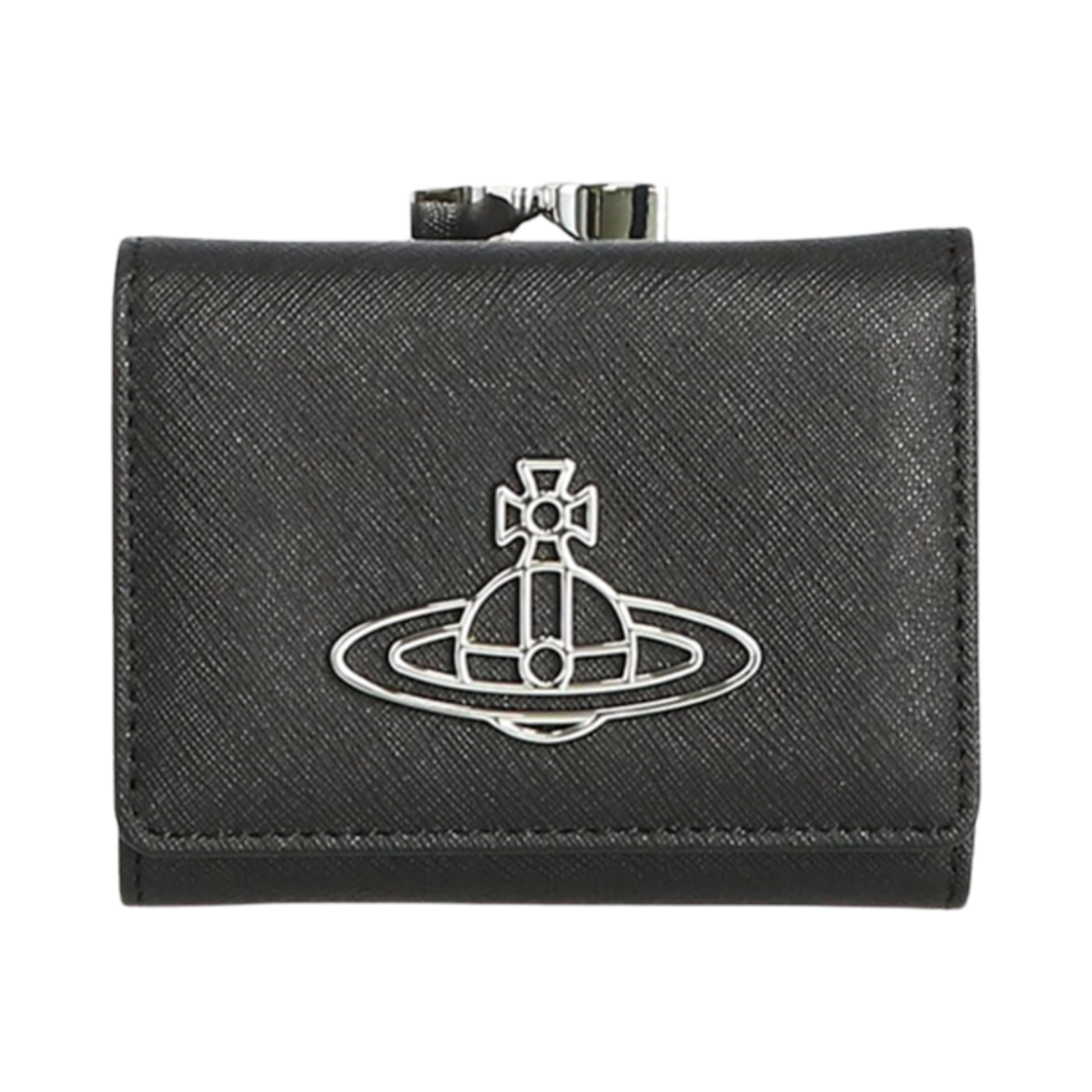 비비안 웨스트우드 사피아노 트라이폴드 월렛 블랙(Vivienne Westwood Saffiano Tri-Fold Wallet Black) - 1
