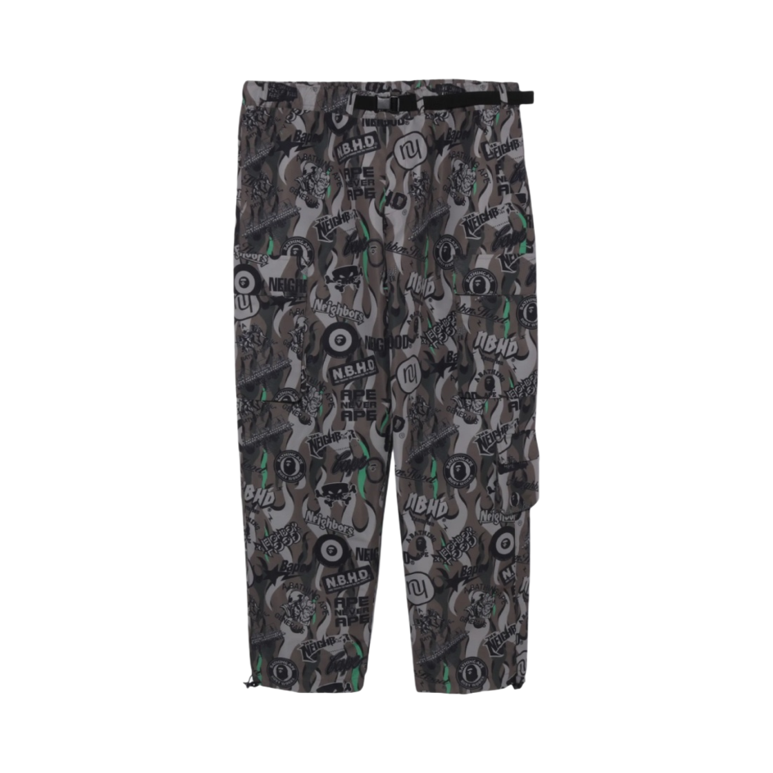 - BAPE x Neighborhood Multi Pocket Track Pants Green