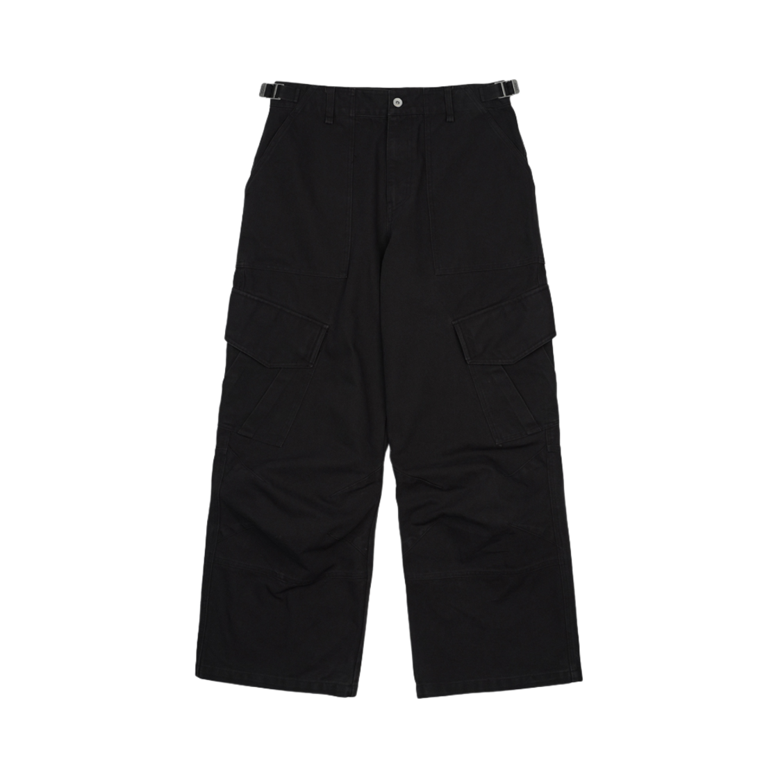 이예 옥스포드 패널 카고 팬츠 빈티지 블랙