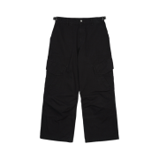 YIYAE Oxford Panel Cargo Pants Vintage Black