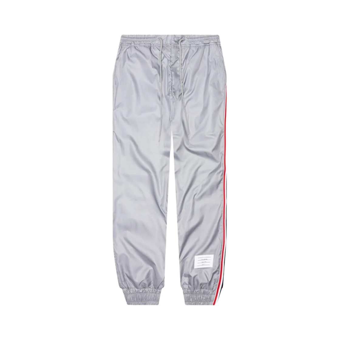 MJQ070A-03215-055 Thom Browne Ripstop with RWB Stripe Track Pants Light Grey - 대표 이미지 #1