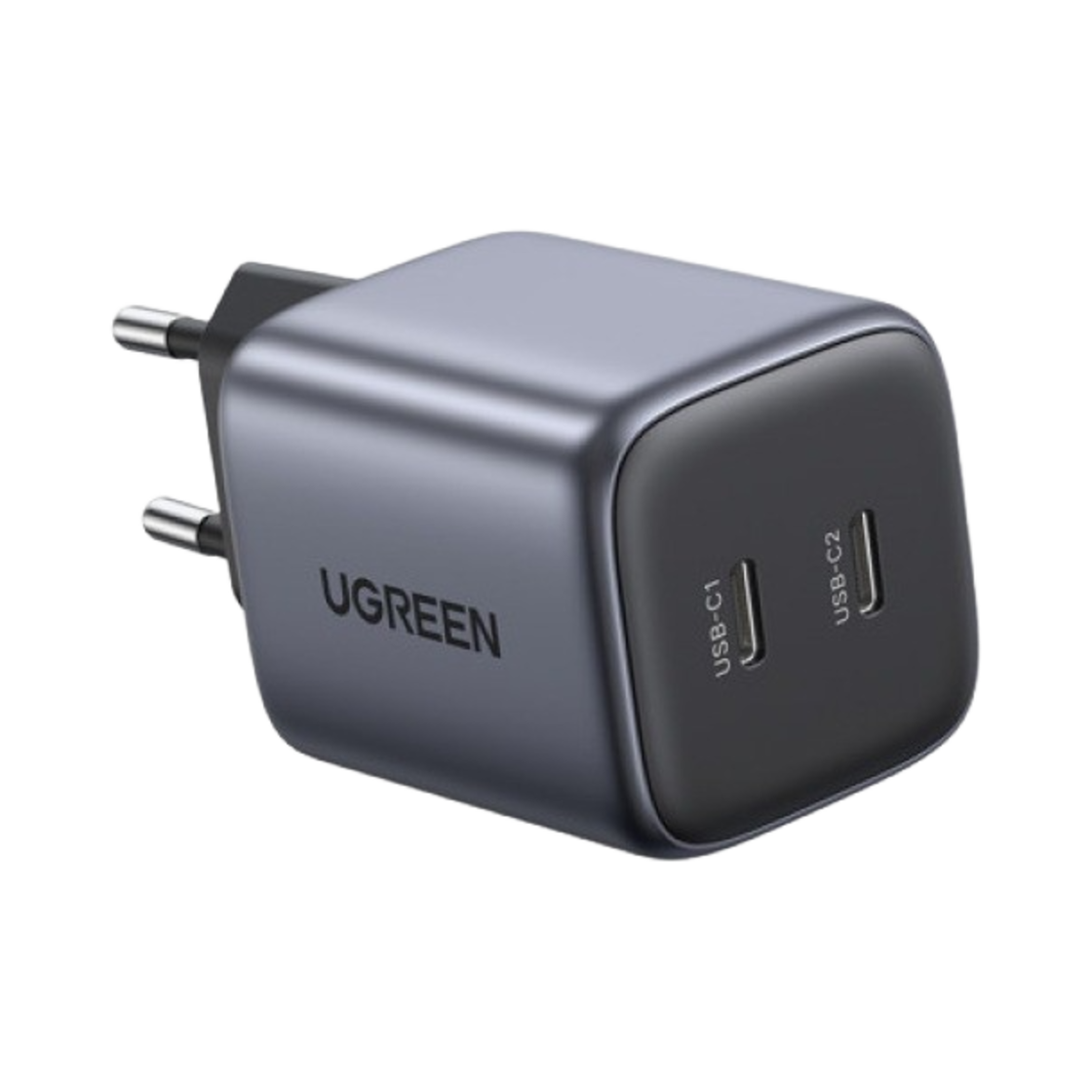 유그린 45W 2포트 GaN PD 3.0 PPS 2.0 QC 고속 충전기 그레이 (국내 정식 발매 제품)(Ugreen 45W 2-Port GaN PD 3.0 PPS 2.0 QC Fast Charger Grey (Korean Ver.))