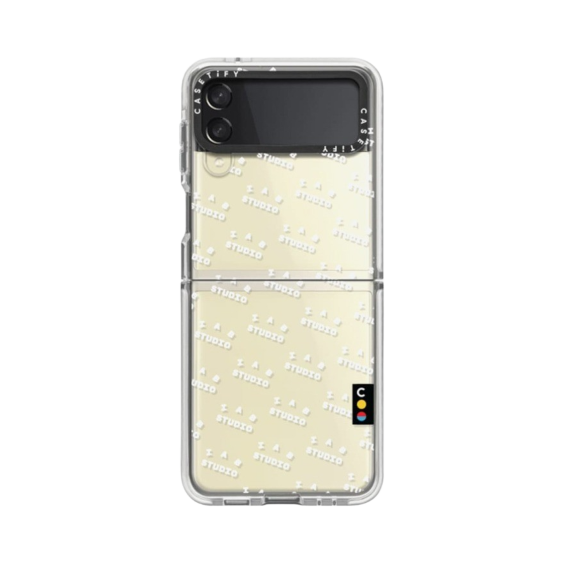 케이스티파이 x 아이앱 스튜디오 갤럭시 화이트 모노그램 로고 케이스 클리어(Casetify x IAB Studio Galaxy White Monogram Logo Case Clear) - 1