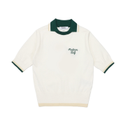 (W) Malbon Golf M Script Sweater Off White