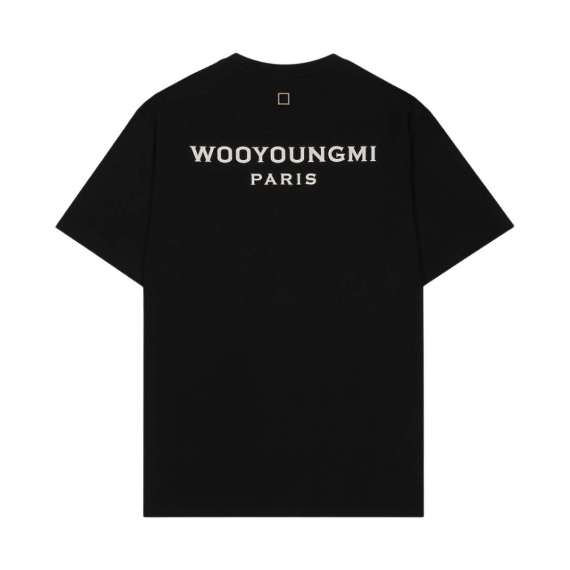 우영미 화이트 백로고 티셔츠 블랙 - 21SS(Wooyoungmi White Back Logo T-Shirt Black - 21SS) - 1