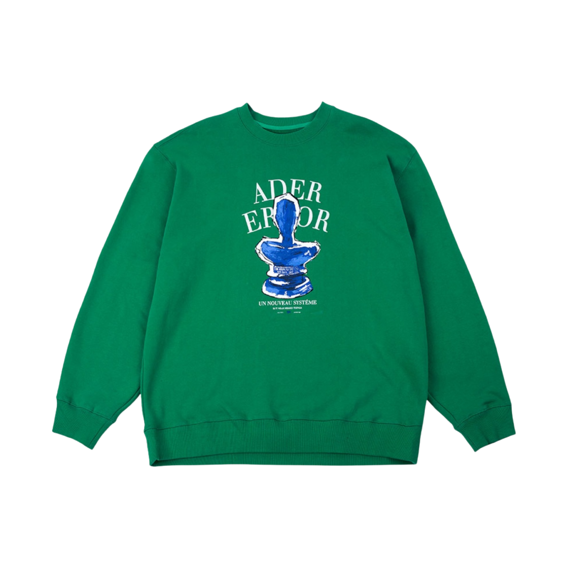 아더에러 포트레이트 트로피 로고 스웨트셔츠 그린(Ader Error Portrait Trophy Logo Sweatshirt Green) - 1