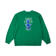 Ader Error Portrait Trophy Logo Sweatshirt Green
