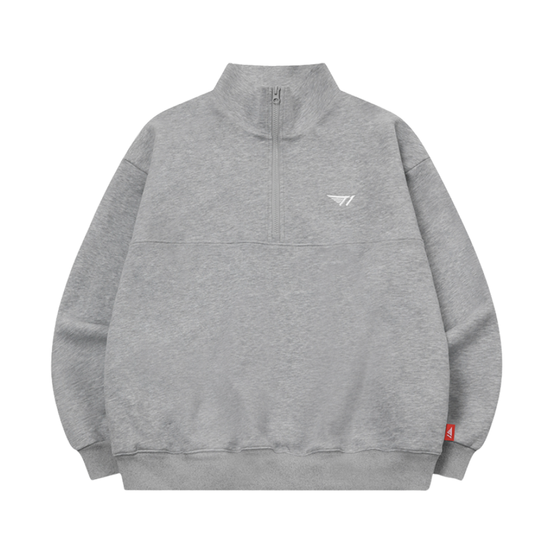 T1 로고 하프 집업 그레이(T1 Logo Half Zip-Up Grey) - 1
